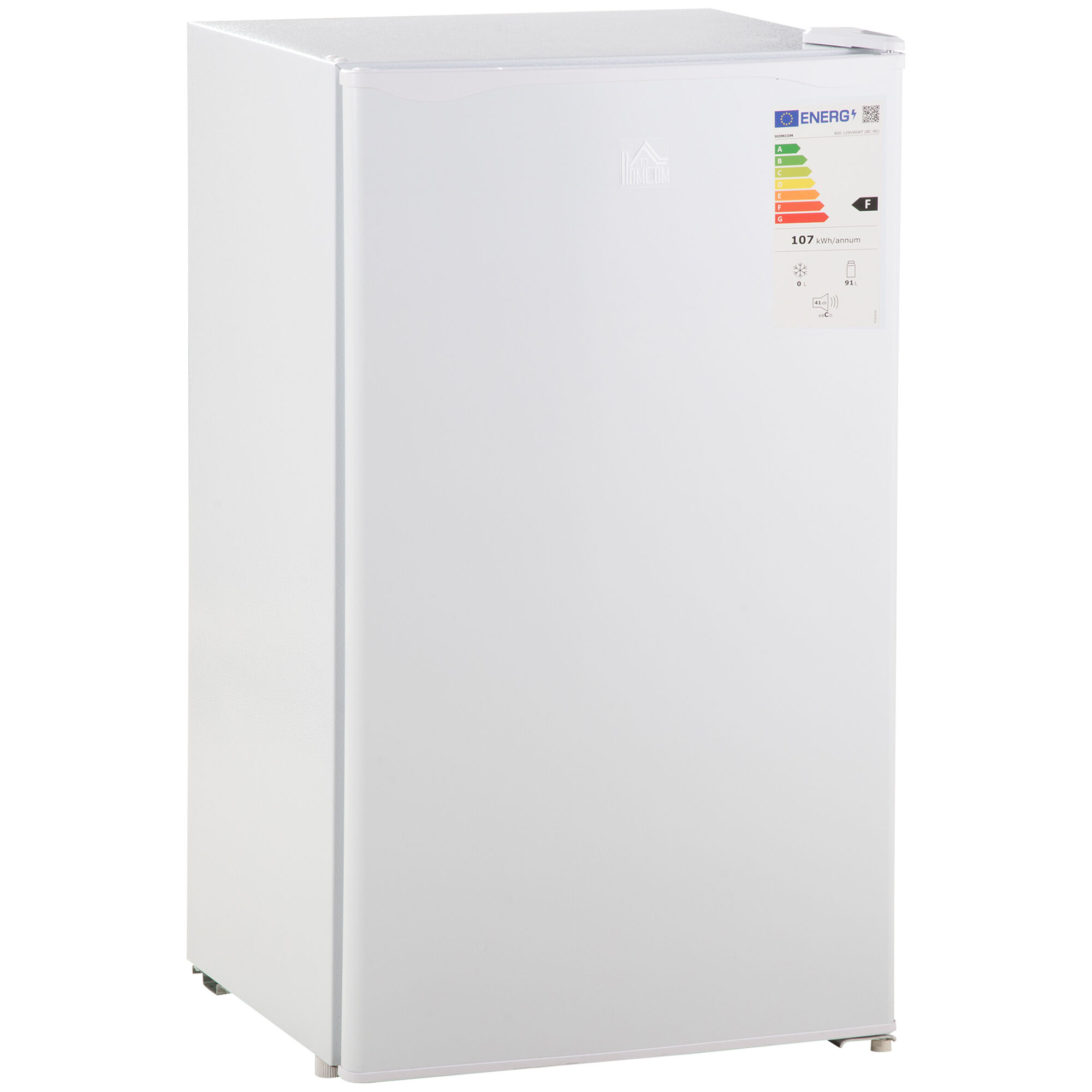 Homcom Mini Refrigerador 91L de Capacidad Nevera Eléctrica Pequeña con Estante Ajustable Compartimento Congelador y Puerta Reversible Silencioso