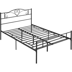 Homcom Armazón de Cama de Metal con Cabecero, Capacidad de 300 kg, 145L x 211An x 106Al cm, Negro Aosom España Homcom Armazón de Cama de Metal con Cabecero, Capacidad de 300 kg, 145L x 211An x 106Al cm, Negro Aosom España