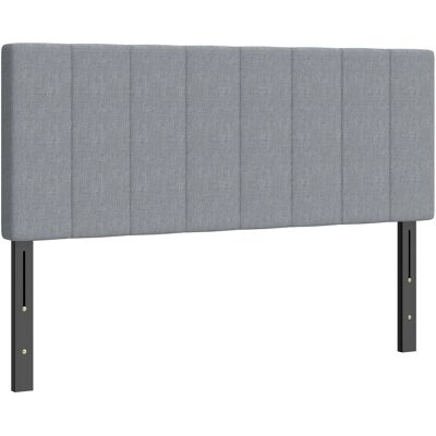 Homcom Cabecero ajustable 3 posiciones con patas metálicas efecto lino para dormitorio 160x10x106/116/126 cm Gris Aosom España Homcom Cabecero ajustable 3 posiciones con patas metálicas efecto lino para dormitorio 160x10x106/116/126 cm Gris Aosom España