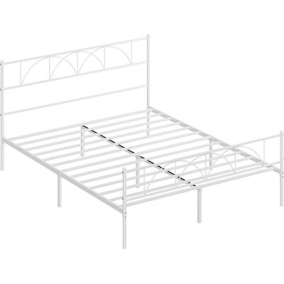 Homcom Estructura de Cama 160x200 cm con Cabecero Soporte de Listones de Acero Almacenamiento Bajo la Cama Homcom Estructura de Cama 160x200 cm con Cabecero Soporte de Listones de Acero Almacenamiento Bajo la Cama