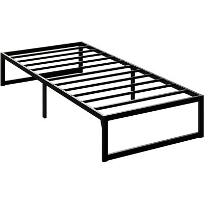 Homcom Estructura de cama 90 x 200 cm con somier metálico, cama individual con almacenamiento bajo, silenciosa, montaje fácil, negra Homcom Estructura de cama 90 x 200 cm con somier metálico, cama individual con almacenamiento bajo, silenciosa, montaje fácil, negra