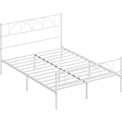 Homcom Estructura de Cama 140x190 cm con Cabecero Soporte de Listones de Acero Almacenamiento Bajo la Cama Homcom Estructura de Cama 140x190 cm con Cabecero Soporte de Listones de Acero Almacenamiento Bajo la Cama