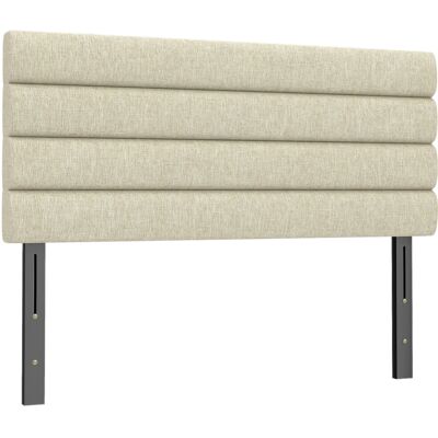 Homcom Cabecero de Cama 140 cm Tapizado en Lino Altura Ajustable de 3 Niveles 106/116/126 cm Montado a la Pared Beige Homcom Cabecero de Cama 140 cm Tapizado en Lino Altura Ajustable de 3 Niveles 106/116/126 cm Montado a la Pared Beige
