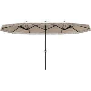 Outsunny Sombrilla Doble 4,5x2,65 m Sombrilla Terraza Exterior con Manivela Manual Resistente al Agua y Protección UV30+ Crema Outsunny Sombrilla Doble 4,5x2,65 m Sombrilla Terraza Exterior con Manivela Manual Resistente al Agua y Protección UV30+ Crema