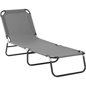 Outsunny Tumbona Plegable Reclinable con Ángulo Ajustable de 4 Posiciones Exterior Piscina Terraza Camping Gris Aosom España Outsunny Tumbona Plegable Reclinable con Ángulo Ajustable de 4 Posiciones Exterior Piscina Terraza Camping Gris Aosom España