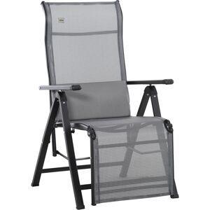 Outsunny Tumbona Plegable de Jardín Tumbona Gravedad Cero con Respaldo Ajustable en 9 Posiciones con Cojín 70x65x111 cm Gris Outsunny Tumbona Plegable de Jardín Tumbona Gravedad Cero con Respaldo Ajustable en 9 Posiciones con Cojín 70x65x111 cm Gris