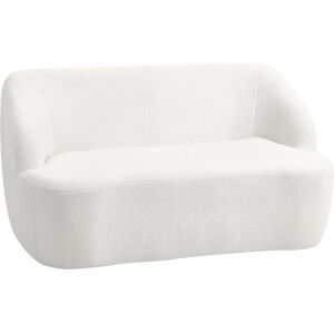 Homcom Sofá de 2 Plazas Tapizado en Borreguito de 142 cm con Diseño Curvo Acolchado Grueso No Requiere Montaje Crema Homcom Sofá de 2 Plazas Tapizado en Borreguito de 142 cm con Diseño Curvo Acolchado Grueso No Requiere Montaje Crema