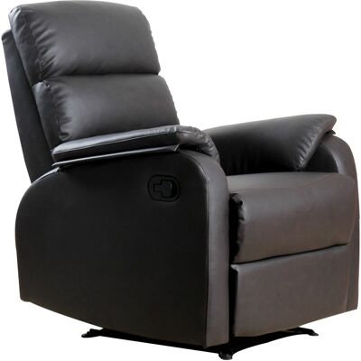 Homcom Sillón Relax Reclinable Manual Tapizado en PU con Reposapiés Retráctil Extra Acolchado para Salón Oficina Dormitorio Aosom España Homcom Sillón Relax Reclinable Manual Tapizado en PU con Reposapiés Retráctil Extra Acolchado para Salón Oficina Dormitorio Aosom España