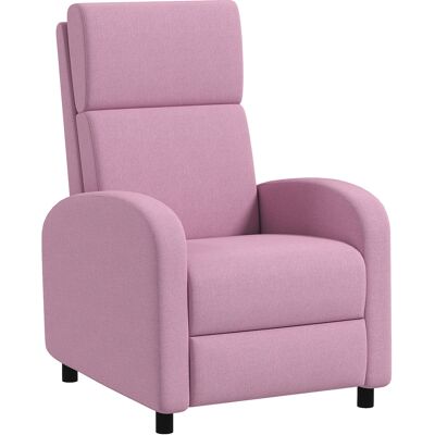 Homcom Sillón Relax Reclinable hasta 160° Sofá Reclinable Moderno con Reposapiés Soporta hasta 120 kg 64x86x102 cm Rosa Homcom Sillón Relax Reclinable hasta 160° Sofá Reclinable Moderno con Reposapiés Soporta hasta 120 kg 64x86x102 cm Rosa