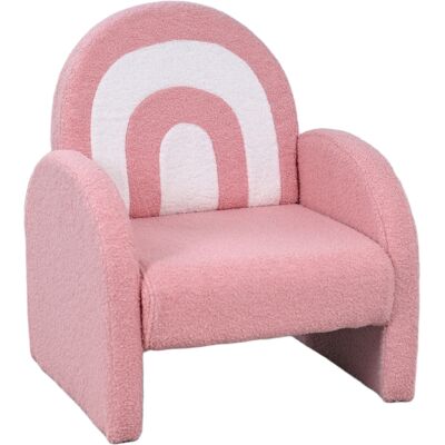AIYAPLAY Sofá Infantil con Respaldo en Forma de Arcoíris Mini Sofá de Tejido Suave de Borreguito para Niños 45x41x52 cm Rosa AIYAPLAY Sofá Infantil con Respaldo en Forma de Arcoíris Mini Sofá de Tejido Suave de Borreguito para Niños 45x41x52 cm Rosa