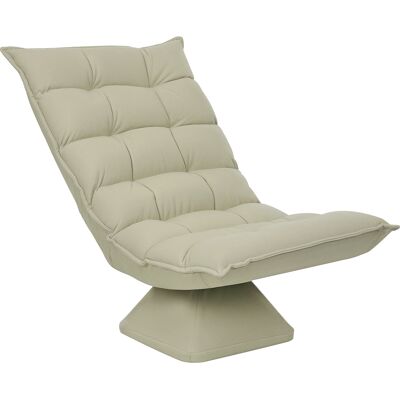 Sillón HOMCOM - Respaldo ajustable, giro 360°, Lino Beige Sillón HOMCOM - Respaldo ajustable, giro 360°, Lino Beige