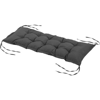 Outsunny Cojín para Banco de Jardín Acolchado con Cuerdas de Sujeción y Relleno Grueso para Exterior e Interior 100x40x10 cm Gris Outsunny Cojín para Banco de Jardín Acolchado con Cuerdas de Sujeción y Relleno Grueso para Exterior e Interior 100x40x10 cm Gris