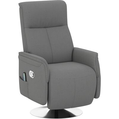 Homcom Sillón de Masaje Eléctrico con Reposapiés Sillón Relax Giratorio y Reclinable con Mando 68,5x77x117 cm Gris Homcom Sillón de Masaje Eléctrico con Reposapiés Sillón Relax Giratorio y Reclinable con Mando 68,5x77x117 cm Gris