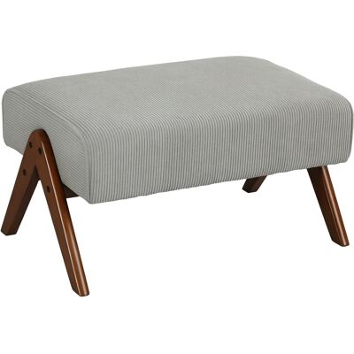 Homcom Reposapiés de Salón Taburete Bajo con Asiento Acolchado Patas de Madera para Sala de Estar Dormitorio 69x47x36 cm Gris Homcom Reposapiés de Salón Taburete Bajo con Asiento Acolchado Patas de Madera para Sala de Estar Dormitorio 69x47x36 cm Gris