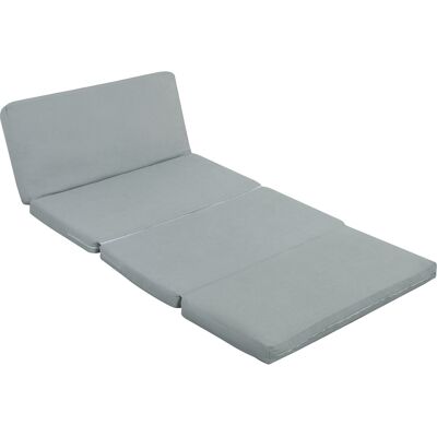 Homcom Sofá perezoso sillón convertible plegable en 4 partes con respaldo inclinable, 137,5 x 85,5 x 74 cm, gris claro Aosom España Homcom Sofá perezoso sillón convertible plegable en 4 partes con respaldo inclinable, 137,5 x 85,5 x 74 cm, gris claro Aosom España