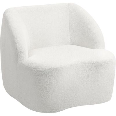 Homcom Sillón de Lectura Tapizado en Borreguito Diseño Curvo Acolchado Grueso No Requiere Montaje Crema Homcom Sillón de Lectura Tapizado en Borreguito Diseño Curvo Acolchado Grueso No Requiere Montaje Crema