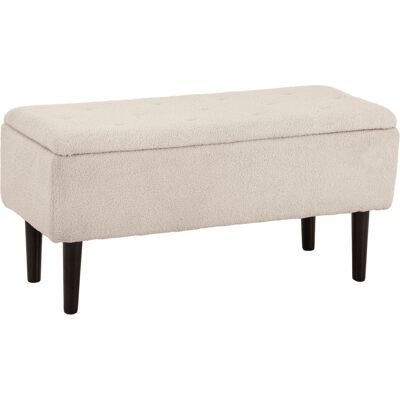 Homcom Banco de Pie de Cama Baúl Almacenaje Tapa Abatible Patas de Madera 95x38x45 cm Beige para Dormitorio Aosom España Homcom Banco de Pie de Cama Baúl Almacenaje Tapa Abatible Patas de Madera 95x38x45 cm Beige para Dormitorio Aosom España