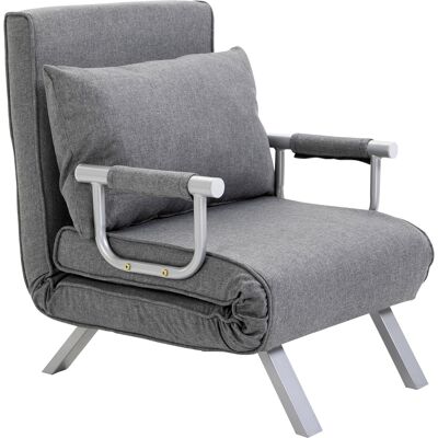 Homcom Sillón Relax con Función de Cama 65x69x80 cm Gris Aosom España Homcom Sillón Relax con Función de Cama 65x69x80 cm Gris Aosom España