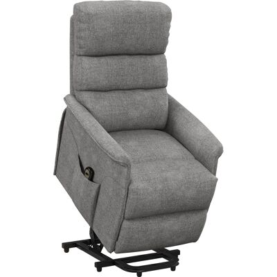 Homcom Sillón Relax Reclinable Eléctrico Levanta Personas con Mando a Distancia y Bolsillo Lateral Sillón Elevador Gris Homcom Sillón Relax Reclinable Eléctrico Levanta Personas con Mando a Distancia y Bolsillo Lateral Sillón Elevador Gris