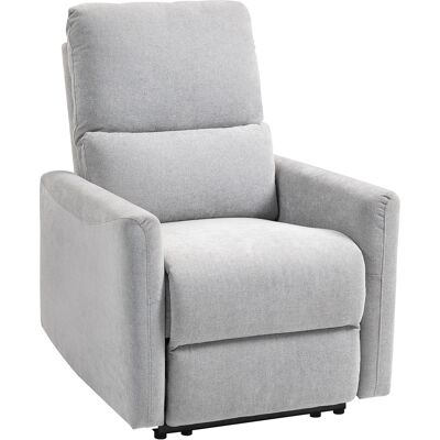 Homcom Sillón reclinable fauteuil relax manual, con reposapiés y respaldo ajustables, asiento acolchado, tela de lino, Gris Homcom Sillón reclinable fauteuil relax manual, con reposapiés y respaldo ajustables, asiento acolchado, tela de lino, Gris