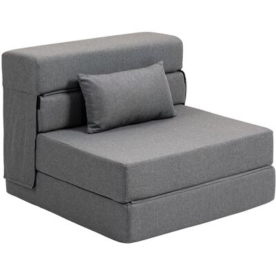 Homcom Sillón convertible 1 plaza sillón cama plegable, cojín incluido, para invitados, sala de estar, espacio pequeño, carga 120 kg Homcom Sillón convertible 1 plaza sillón cama plegable, cojín incluido, para invitados, sala de estar, espacio pequeño, carga 120 kg