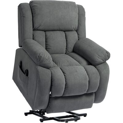 Homcom Sillón elevador eléctrico con masaje y calefacción con reposapiés, respaldo inclinable, control remoto y bolsillo lateral Homcom Sillón elevador eléctrico con masaje y calefacción con reposapiés, respaldo inclinable, control remoto y bolsillo lateral