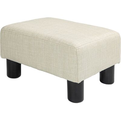 Homcom Puf reposapiés compacto Tapizado hasta 110 kg 40 x 30 x 24 cm Beige Aosom España Homcom Puf reposapiés compacto Tapizado hasta 110 kg 40 x 30 x 24 cm Beige Aosom España