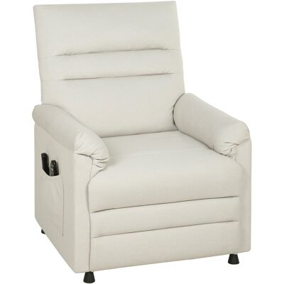 Homcom Sillón relax eléctrico con masaje y calefacción, sillón reclinable, reposapiés, motor silencioso, 82x99x106cm, crema Homcom Sillón relax eléctrico con masaje y calefacción, sillón reclinable, reposapiés, motor silencioso, 82x99x106cm, crema