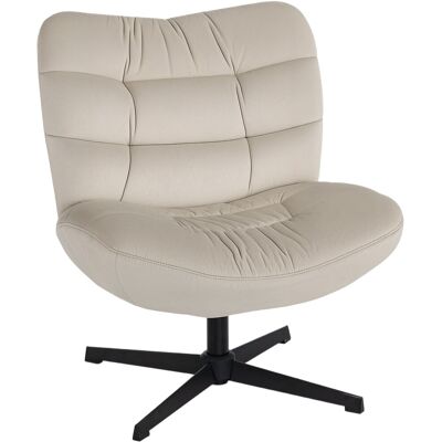 Homcom Sillón de salón giratorio, silla acolchada en chenilla sin reposabrazos, asiento y respaldo anchos, 70x80x82cm, crema Aosom España Homcom Sillón de salón giratorio, silla acolchada en chenilla sin reposabrazos, asiento y respaldo anchos, 70x80x82cm, crema Aosom España