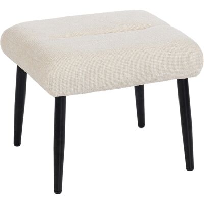 Homcom Taburete con cojín suave, patas de acero, reposapiés de chenilla, 45 x 41 x 38 cm, blanco crema Homcom Taburete con cojín suave, patas de acero, reposapiés de chenilla, 45 x 41 x 38 cm, blanco crema