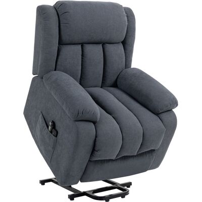 Homcom Sillón de TV con ayuda para levantarse eléctrico, sillón relax con función de cama, función de masaje, 93x91x103 cm, gris oscuro Homcom Sillón de TV con ayuda para levantarse eléctrico, sillón relax con función de cama, función de masaje, 93x91x103 cm, gris oscuro