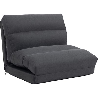 Homcom Puf con función de cama, respaldo inclinable, plegable, hasta 120 kg, 70 x 72 x 56 cm, Gris oscuro Aosom España Homcom Puf con función de cama, respaldo inclinable, plegable, hasta 120 kg, 70 x 72 x 56 cm, Gris oscuro Aosom España