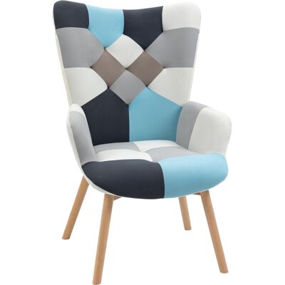 Homcom Butaca de Dormitorio en Terciopelo Acolchado y Patas de Madera, 66x76x98cm, Multicolor Aosom España Homcom Butaca de Dormitorio en Terciopelo Acolchado y Patas de Madera, 66x76x98cm, Multicolor Aosom España