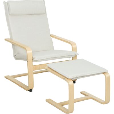Homcom Sillón con Reposapiés Sillón Lectura con Respaldo Alto Reposacabezas Extraíble Patas de Madera y Tapizado en Lino Crema Homcom Sillón con Reposapiés Sillón Lectura con Respaldo Alto Reposacabezas Extraíble Patas de Madera y Tapizado en Lino Crema