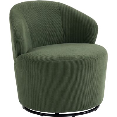 Homcom Sillón de acento, giro 360 grados, sillón giratorio moderno con base circular, para salón y dormitorio, verde Aosom España Homcom Sillón de acento, giro 360 grados, sillón giratorio moderno con base circular, para salón y dormitorio, verde Aosom España