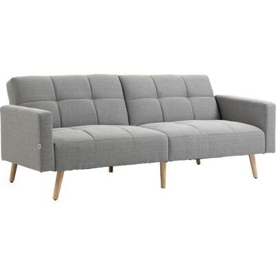 Homcom Sofá cama 2 en 1 205 x 88 cm, sofá con función cama, sofá con cojín de asiento, efecto lino gris Aosom España Homcom Sofá cama 2 en 1 205 x 88 cm, sofá con función cama, sofá con cojín de asiento, efecto lino gris Aosom España