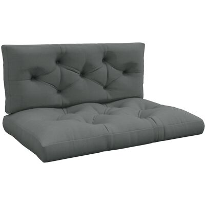 Outsunny Cojín asiento Cojín para asiento Almohadilla, con capitoné, 120 x 80 x 10 cm, Gris Outsunny Cojín asiento Cojín para asiento Almohadilla, con capitoné, 120 x 80 x 10 cm, Gris