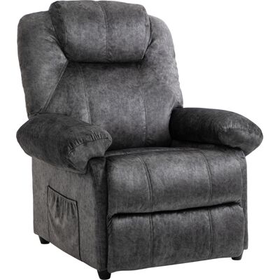 Homcom Sillón Relax Reclinable Manual en Terciopelo Acolchado con Reposapiés y Bolsillos Laterales para Salón Oficina Gris Aosom España Homcom Sillón Relax Reclinable Manual en Terciopelo Acolchado con Reposapiés y Bolsillos Laterales para Salón Oficina Gris Aosom España