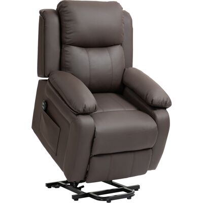 Homcom Sillón Relax Levanta Personas Sillón Elevador con Control Remoto Reclinación 160° Reposapiés 76x90x105cm Marrón Homcom Sillón Relax Levanta Personas Sillón Elevador con Control Remoto Reclinación 160° Reposapiés 76x90x105cm Marrón