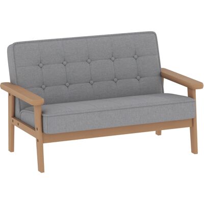 AIYAPLAY Sofá para Niños de 2 Plazas Sillón Infantil de Felpa Suave Estructura de Madera para Niños de +3 Años Gris AIYAPLAY Sofá para Niños de 2 Plazas Sillón Infantil de Felpa Suave Estructura de Madera para Niños de +3 Años Gris