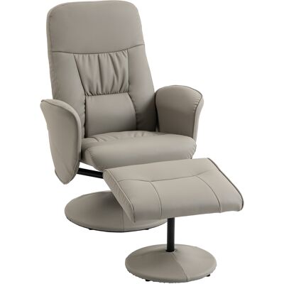 Homcom Sillón Relax Reclinable con Reposapiés Respaldo Alto Giratorio 360° Reposabrazos Beige Gris Homcom Sillón Relax Reclinable con Reposapiés Respaldo Alto Giratorio 360° Reposabrazos Beige Gris