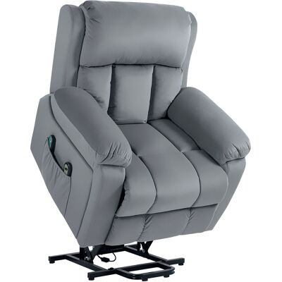 Homcom Sillón Levanta Personas con 8 Punto de Masaje Función de Calentamiento Mando a Distancia y Bolsillo Lateral Gris Homcom Sillón Levanta Personas con 8 Punto de Masaje Función de Calentamiento Mando a Distancia y Bolsillo Lateral Gris