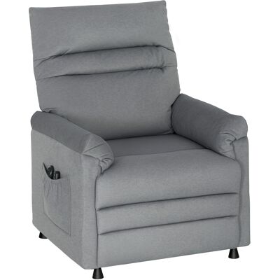 Homcom Sillón Relax Reclinable Eléctrico con Calor Lumbar Masaje Vibración Motor Silencioso Función de Memoria Gris Homcom Sillón Relax Reclinable Eléctrico con Calor Lumbar Masaje Vibración Motor Silencioso Función de Memoria Gris