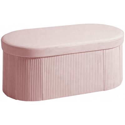 Homcom Puff Almacenaje Banco Almacenaje Plegable 72 L 76x38x35 cm Tapizado en Terciopelo Baúl de Almacenamiento Rosa Homcom Puff Almacenaje Banco Almacenaje Plegable 72 L 76x38x35 cm Tapizado en Terciopelo Baúl de Almacenamiento Rosa