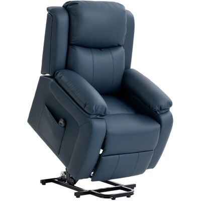 Homcom Sillón Relax Levanta Personas Sillón Elevador con Control Remoto Reclinación Eléctrica 160° Reposapiés 76x90x105cm Azul Homcom Sillón Relax Levanta Personas Sillón Elevador con Control Remoto Reclinación Eléctrica 160° Reposapiés 76x90x105cm Azul