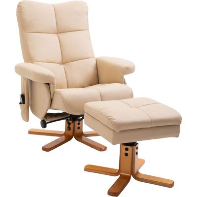 Homcom Sillón Relax Reclinable con Reposapiés 10 Puntos de Masaje Giratorio Mando a Distancia Bolsillo Lateral Crema Homcom Sillón Relax Reclinable con Reposapiés 10 Puntos de Masaje Giratorio Mando a Distancia Bolsillo Lateral Crema