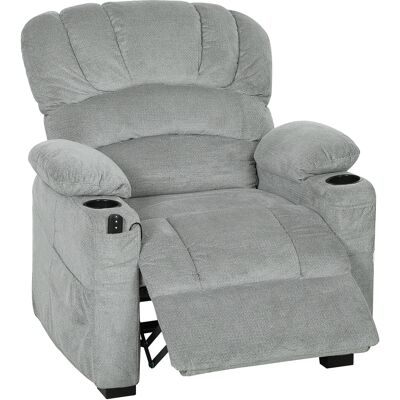 Homcom Sillón Relax Reclinable Eléctrico Silencioso con Función Memoria Reposapiés Mando a Distancia Bolsillo Lateral Gris Homcom Sillón Relax Reclinable Eléctrico Silencioso con Función Memoria Reposapiés Mando a Distancia Bolsillo Lateral Gris