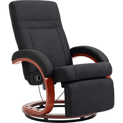 Homcom Sillón relax con función reclinable sillón para TV con respaldo alto reposabrazos ergonómico reposapiés base de madera aspecto lino Homcom Sillón relax con función reclinable sillón para TV con respaldo alto reposabrazos ergonómico reposapiés base de madera aspecto lino