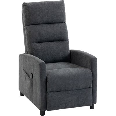 Homcom Sillón de Masaje Reclinable con Reposapiés 2 Zonas de Masaje Respaldo Alto Bolsillos Tapizado en Chenilla Gris Homcom Sillón de Masaje Reclinable con Reposapiés 2 Zonas de Masaje Respaldo Alto Bolsillos Tapizado en Chenilla Gris