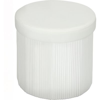 Homcom Puff Almacenaje Banco Almacenaje Plegable 35 L 38x38x38 cm Tapizado en Terciopelo Baúl de Almacenamiento Redondo Crema Homcom Puff Almacenaje Banco Almacenaje Plegable 35 L 38x38x38 cm Tapizado en Terciopelo Baúl de Almacenamiento Redondo Crema